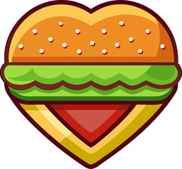Heart-Shaped Cheeseburger icon