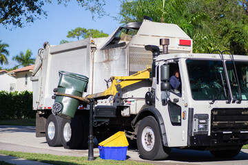 アメリカのゴミ収集の風景