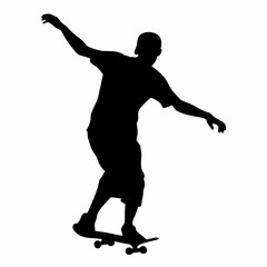 Active Skateboarding Silhouette – Modern Lifestyle Design