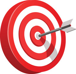 Bullseye target with arrow vector graphic