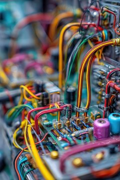 Detailed View of Electronic Circuitry.