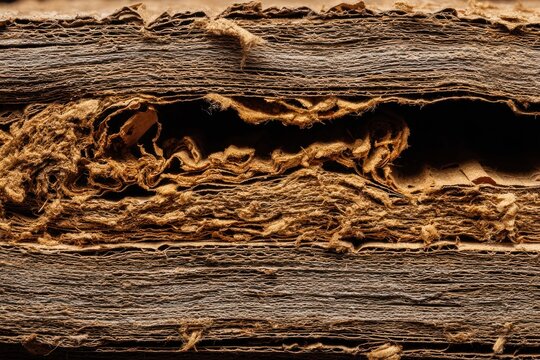 Aged book pages, layered, detail