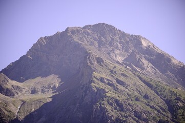 landscape of mountain in alps