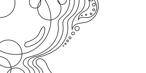 Abstract Minimalist Line Art Background in Black and White