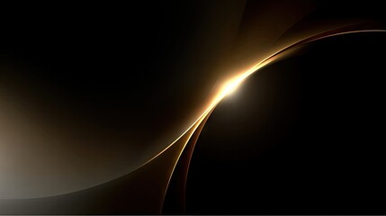 Gold abstract design with flowing lines.