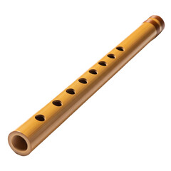 Naklejka premium Bamboo Flute (Khlui) isolated on white background: A traditional bamboo flute.