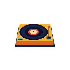 Fototapeta premium vintage vinyl record spinning on a turntable isola