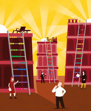 Man choosing between different investment opportunities