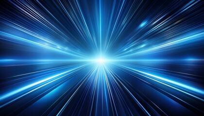 abstract blue light with radial blur and glowing effects