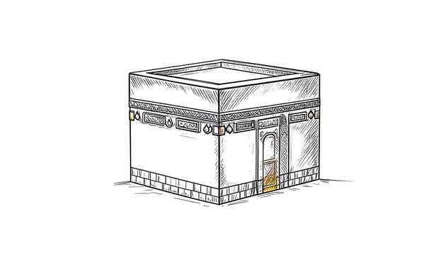 Hand-drawn sketch of a mosque