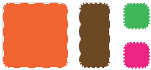 Obraz premium Sketchy Square and Rectangle Borders – Handcrafted Pencil Frame Illustrations with Rough Grunge Aesthetic With Colourful vector Design