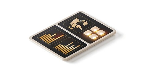 Assortment of japanese sweets in a bento box isolated on white background