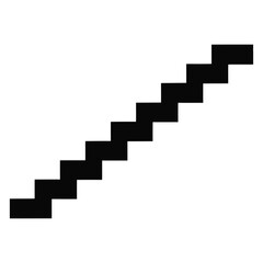 Obraz premium Black staircase steps ascending diagonally against a white background stairs