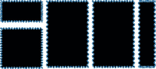 Doodle School-Style Frame Collection – Hand-Drawn Pencil Outline Boxes in Grungy Sketch Style for Notebooks and Crafts

