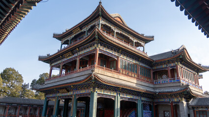 Obraz premium Qing Dynasty Theatrical Pavilion