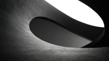 Black and White Abstract Photography: Striking black-and-white abstract photography with bold contrasts, minimalism, and creative textures, isolated on a Transparent background, PNG file.