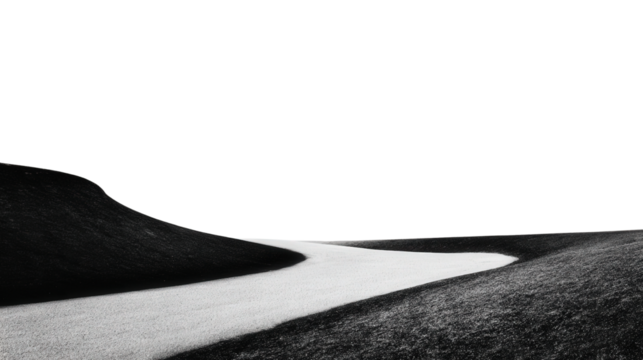 Black and White Abstract Photography: Striking black-and-white abstract photography with bold contrasts, minimalism, and creative textures, isolated on a Transparent background, PNG file.