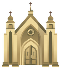 church building vector icon