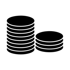 Simple illustration of stacked coins representing wealth, savings, or investment concepts
