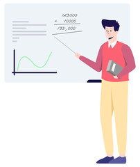 teacher in a classroom illustration