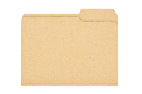 Vintage beige folder isolated on transparent background, providing a simple yet classic organizational tool