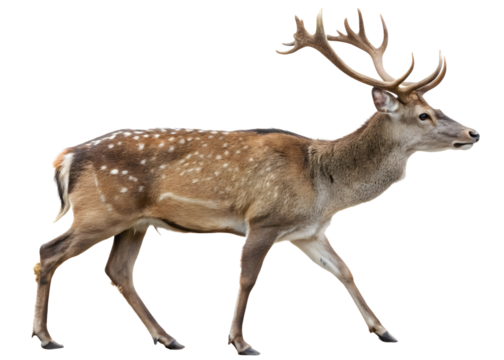 Deer isolated on white