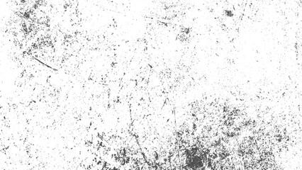Old surface texture with black and white halftone splatter overlay. Halftone dot texture with grunge chips and cracks in vintage style.