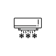 Fototapeta premium Vector icon of an air conditioner, symbolizing cooling and comfort