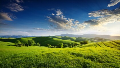 green spring landscape
