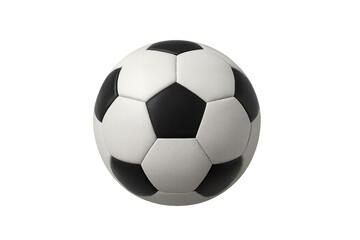 Fototapeta premium Soccer ball photorealistic 3d rendering, transparent background, highlighting sporting graphic design needs