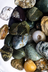 Close up of Small Stones in Various Colors