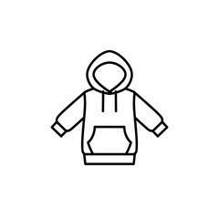 Fototapeta premium Vector icon of a hoodie sweatshirt, representing casual wear and comfort