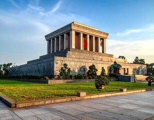 Fototapeta premium Majestic mausoleum in a park-like setting