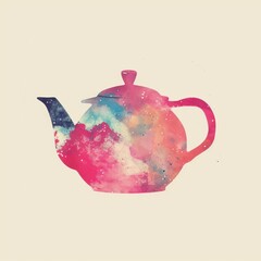 Abstract watercolor teapot (1)