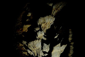 photos of stalactites and stalagmites in the Orgnac sinkhole