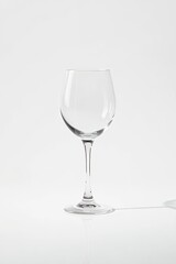 Elegant Wine Glass on White Background  Stock Photo