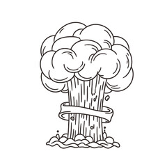 Dynamic explosion graphic with banner for impactful messaging and creative design projects