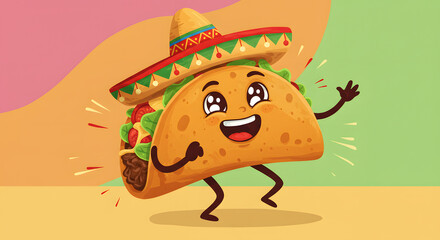 cartoon taco