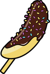 Choco Banana with Sprinkles - チョコバナナ スプリンクル付き