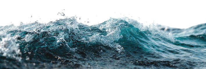 Foamy ocean waves crashing