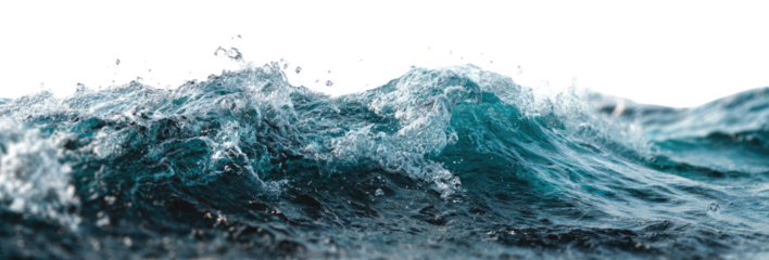 Foamy ocean waves crashing