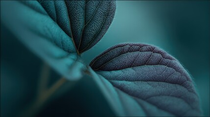 Close-up view of intricate leaf venation.