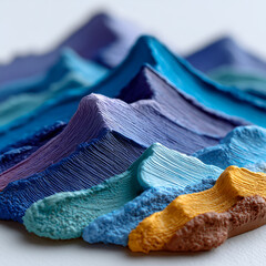Textured Paint Ridge Mountainscape