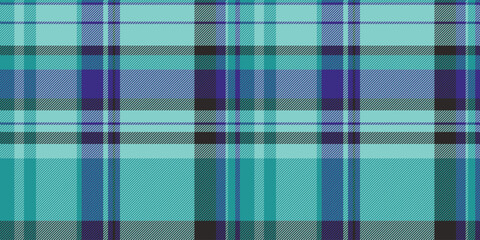 Seamless teal and purple plaid pattern.  Perfect for textile design, website backgrounds, or fashion projects. This vibrant, textured image evokes a sense of calm sophistication and modern style.