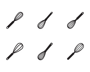 Seamless pattern with whisk illustrations for cooking culinary and baking design projects kitchen utensils cooking equipment in simple style