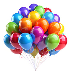 Colorful Balloons Png Isolated On Transparent Background