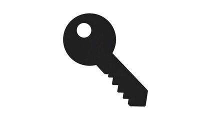 Simple black key icon