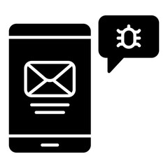 mail bug solid icon	

