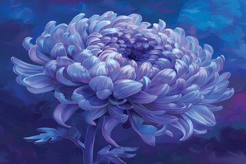 Lilac cyan dahlia  flower closeup. Macro. It can be used in website design and printing. Also good for designers. 