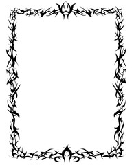 black decorative tribal style frame design image  